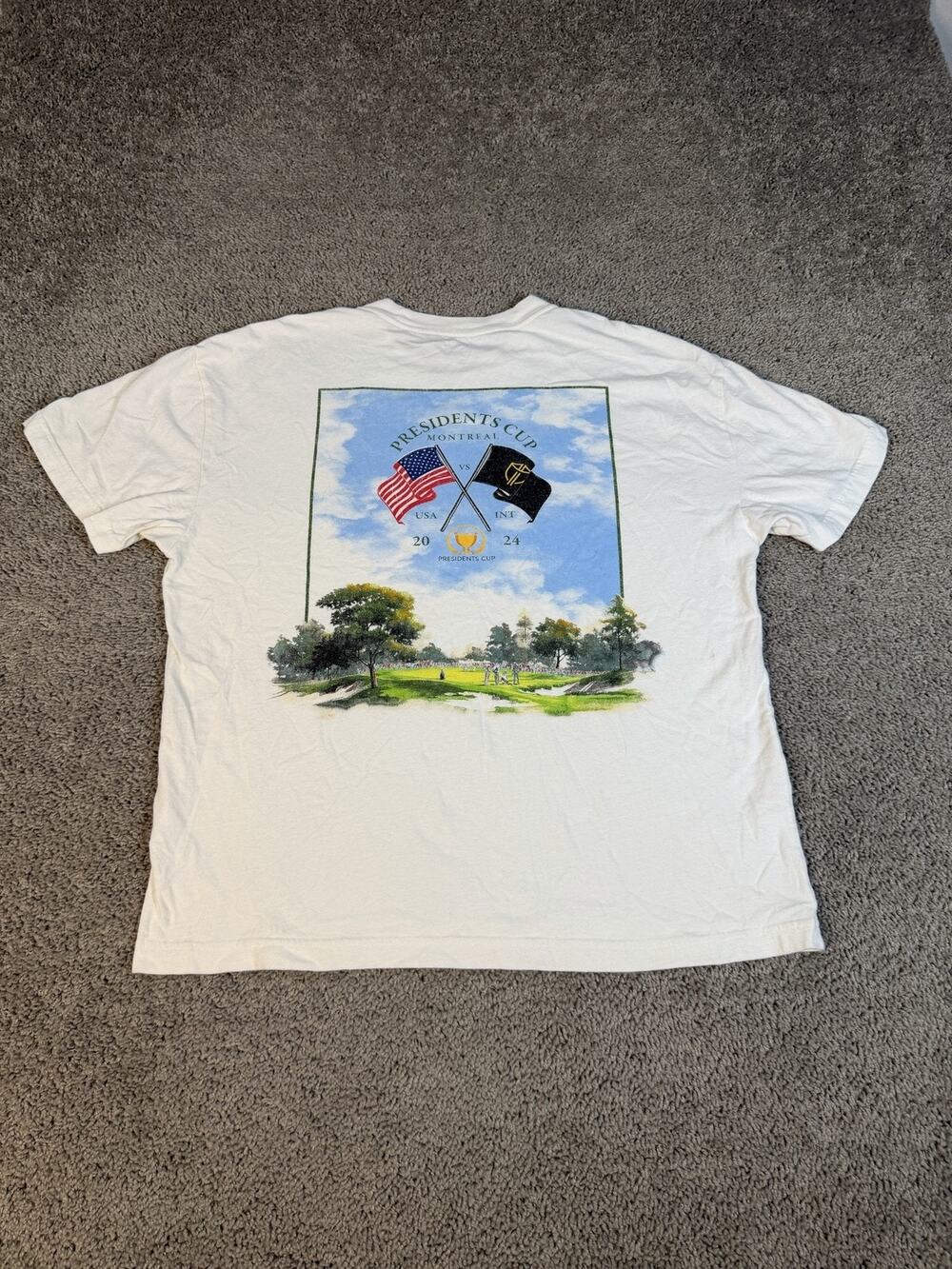 Abercrombie & Fitch X Reserve Shirt Mens XL White Presidents Cup Graphic